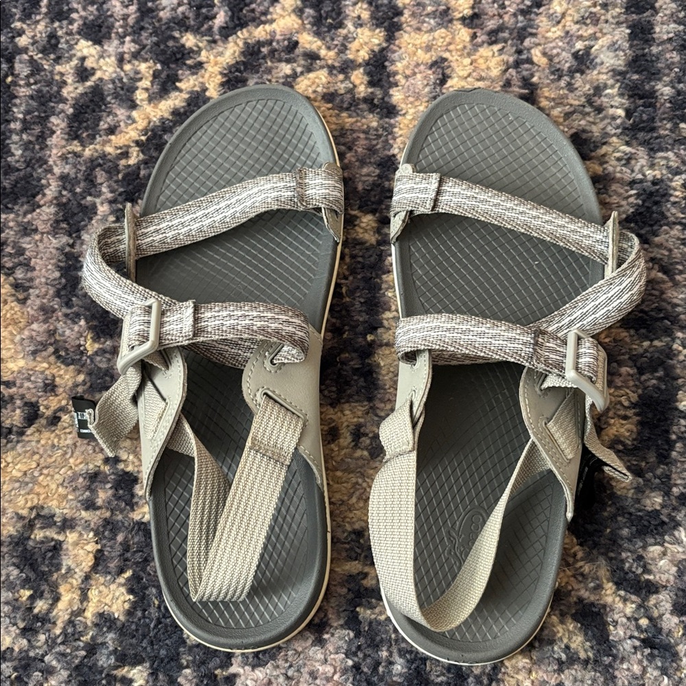Chaco Lowdown Gray Strappy Sandals